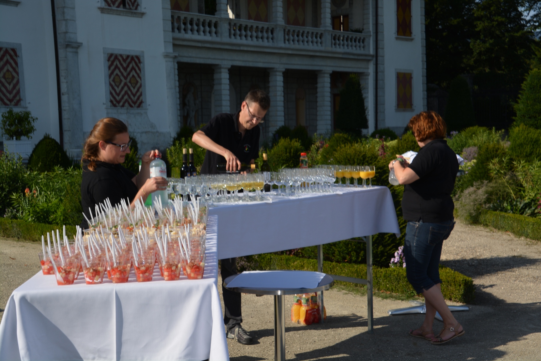 Das Apéro wird bereitgestellt