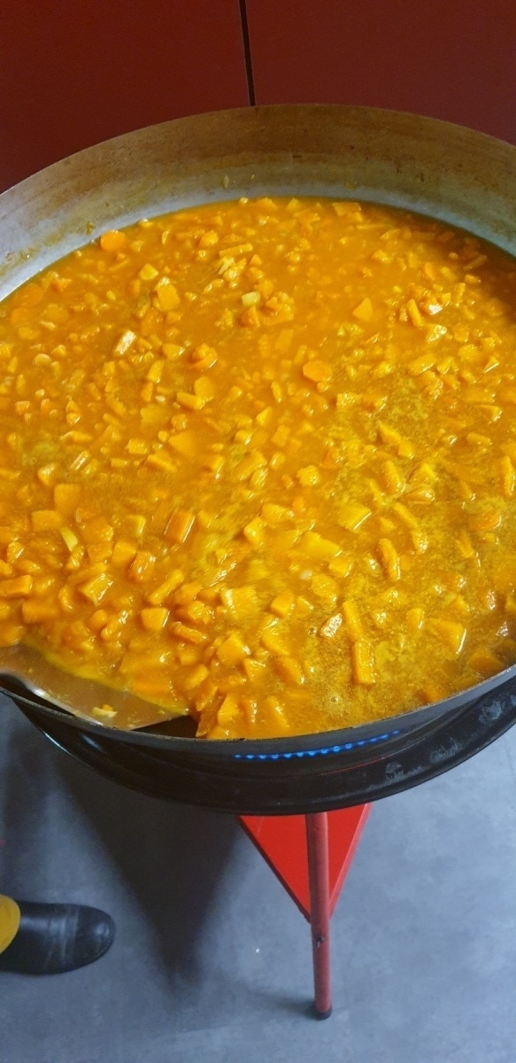 Kuerbissuppen-Essen